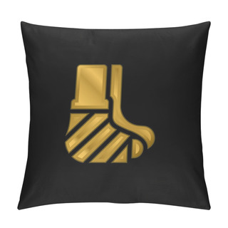 Personality  Bandage Gold Plated Metalic Icon Or Logo Vector Pillow Covers