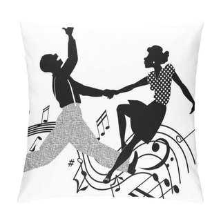 Personality  Retro Dancing Silhouette Pillow Covers