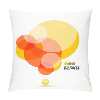 Personality  Colorful Circles Business Background Pillow Covers