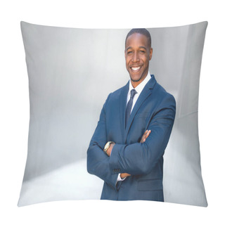 Personality  Portrait Of Male African American Professional, Possibly Business Executive Corporate CEO, Finance, Attorney, Lawyer, Sales Pillow Covers
