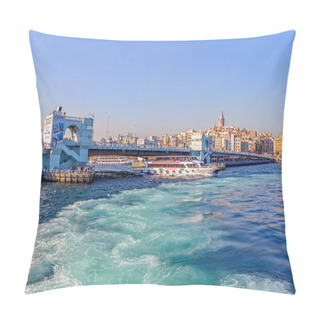 Personality  Galata Bridge In Istanbul Pillow Covers