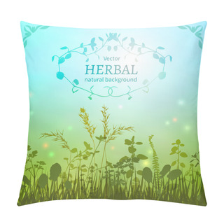 Personality Delicate Herbal Background Pillow Covers