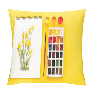 Personality  Drawing, Paints And Brush Pillow Covers