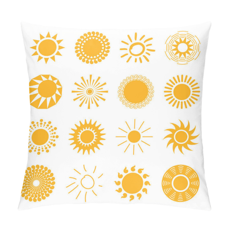 Personality  Sun icons set pillow covers