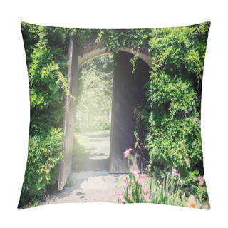 Personality  Old Wooden Gate With Lianas Pillow Covers