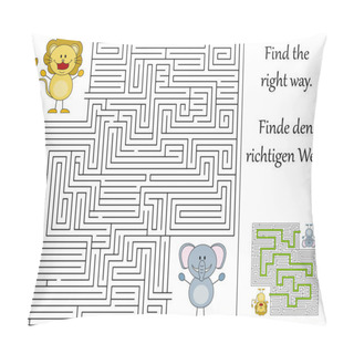Personality  Find The Right Way Through The Maze Pillow Covers