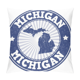 Personality  Michigan Grunge Stamp Pillow Covers
