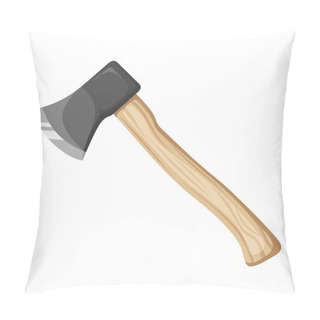 Personality  Axe. Vector Illustration. Pillow Covers
