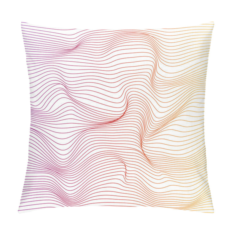 Personality  Vector color stripe deformation background. pillow covers