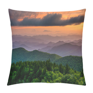Personality  Sunset From Cowee Mountains Overlook, On The Blue Ridge Parkway  Pillow Covers