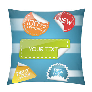 Personality  Vector Set Of Different Labels. Pillow Covers