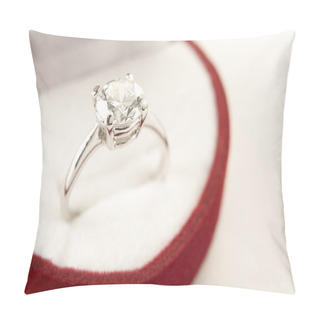 Personality  Diamond Engagement In Heart Shaped Ring Box Pillow Covers
