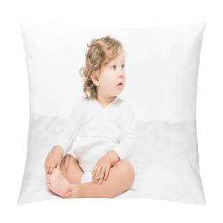 Personality  Curious Toddler Girl Pillow Covers