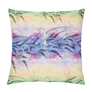 Personality  Gladiolus. Wallpaper.  Seamless Pattern. Pillow Covers