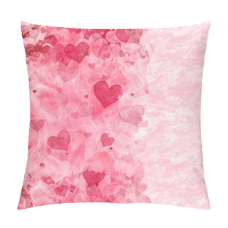 Personality  Elegant Card With Pink And Red Hearts Pillow Covers