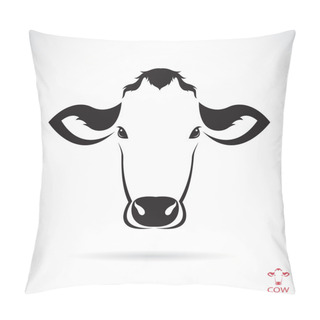 Personality  Vector Image Of An Cow Head Pillow Covers