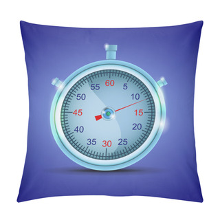 Personality  Stopwatch Icon,  Vector Illustration   Pillow Covers