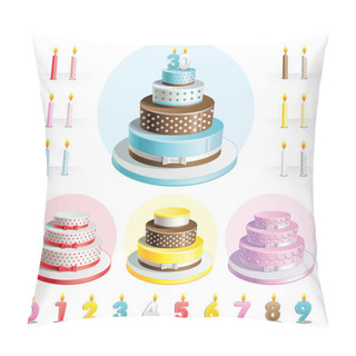 Personality  Set Cakes For Anniversary Pillow Covers