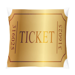 Personality  Vector Illustration Of Gold Ticket Pillow Covers