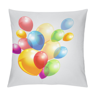 Personality  Background With Colorful Balloons. Pillow Covers