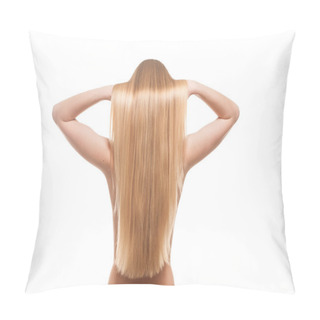 Personality  Portrait Of A Blonde Woman With Wonderful Hair Pillow Covers