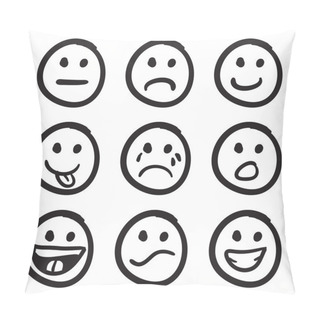Personality  Cartoon Smiley Faces Doodles Pillow Covers