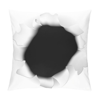 Personality  Ripped Paper Hole Pillow Covers