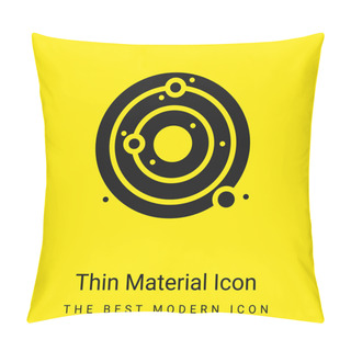 Personality  Astronomy Minimal Bright Yellow Material Icon Pillow Covers