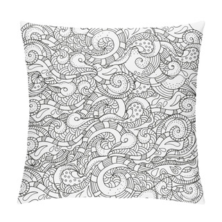 Personality  Waves, Sea, Beautiful Art Background. Pillow Covers