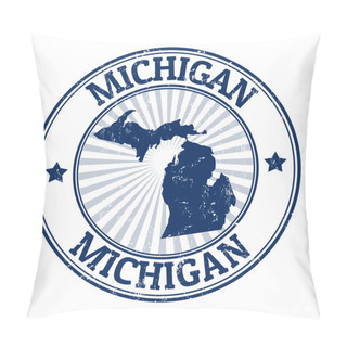 Personality  Michigan Stamp Pillow Covers