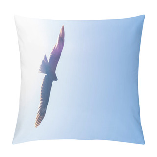 Personality  Blurred Image Of Birds Flying In The Sky Pillow Covers