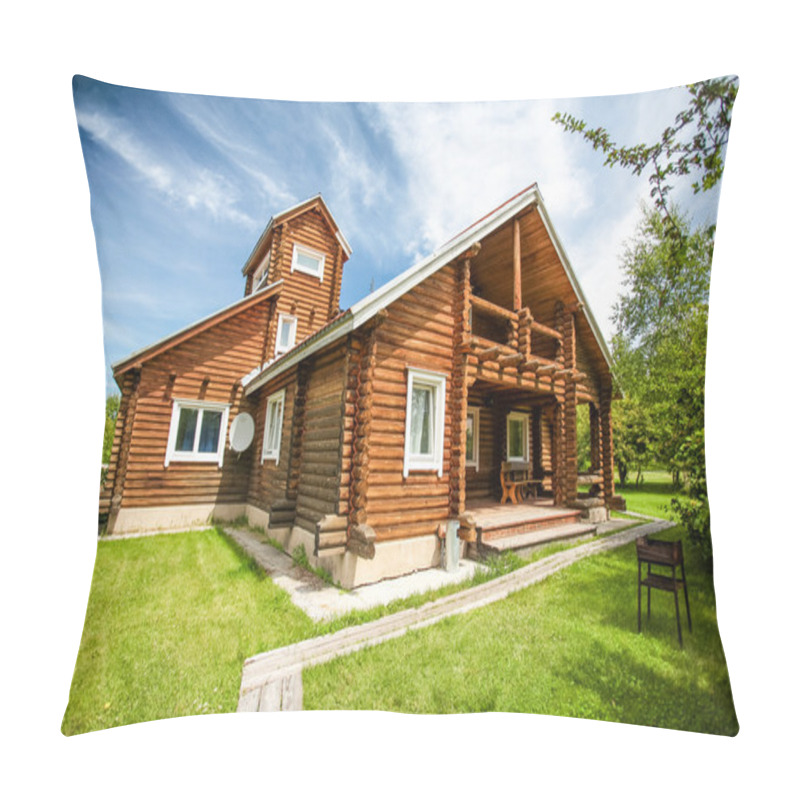 Personality  Beautiful cottage on the lawn pillow covers