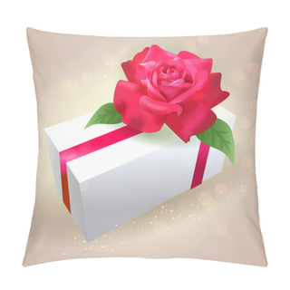 Personality  Gift Box With Rose Pillow Covers