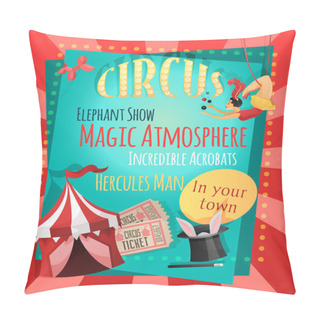 Personality  Circus Retro Poster Pillow Covers