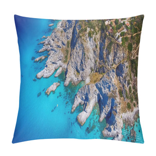 Personality  Overhead View Of Capo Vaticano Coastline, Calabria - Italy Pillow Covers