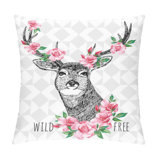 Personality  Wild Free Deer Pillow Covers