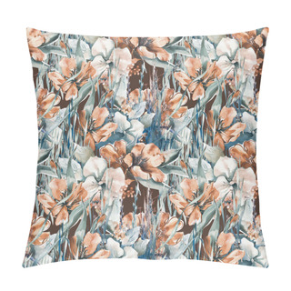 Personality  Spring Flowers Seamless Pattern Pillow Covers
