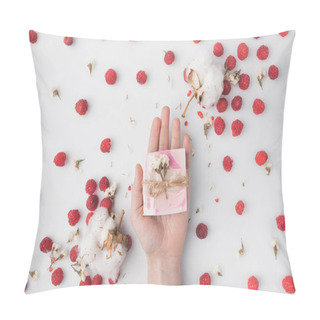 Personality  Woman Holding Berry Soap Pillow Covers