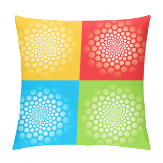 Personality  Four Colorful Spirals. Pillow Covers