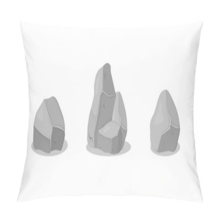 Personality  Set Gray Stones. Pillow Covers