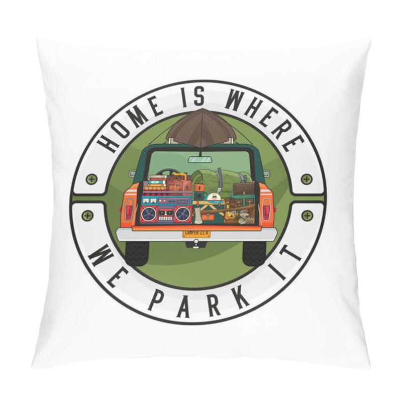Personality  Traveling van for tee graphic pillow covers