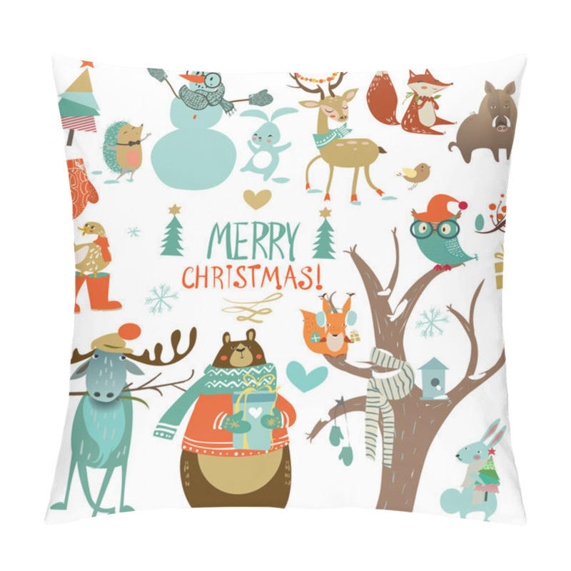 Personality  christmas  with wild animals pillow covers
