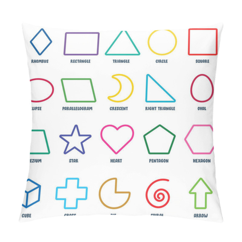 Personality  Set Of Basic Geometric Shapes pillow covers