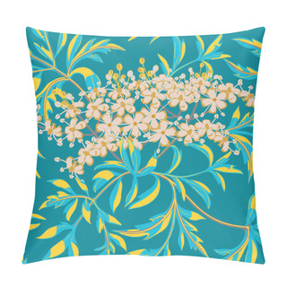 Personality  Floral Background With Small Flowers And Leaves In Pastel Colors. Pillow Covers