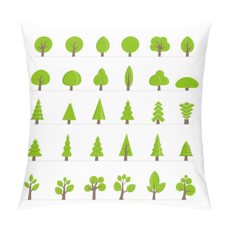 Personality  Vector tree collection. pillow covers