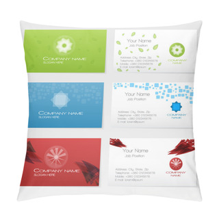 Personality  Vector Three Business Card Set, Elements For Design. Pillow Covers
