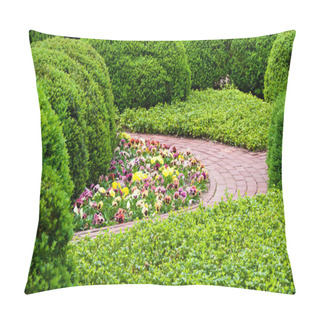 Personality  Formal Garden At Spring Pillow Covers