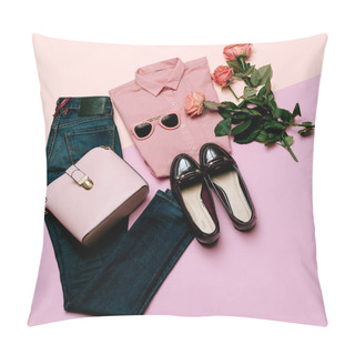 Personality  Romantic Clothes Set. City Casual Fashion. Spring And Pink. Styl Pillow Covers