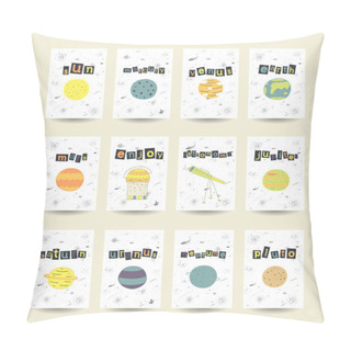 Personality  Hand-drawn Cosmic Cards Pillow Covers