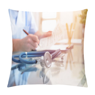 Personality  Close Up Of Stethoscope And Doctor Pillow Covers